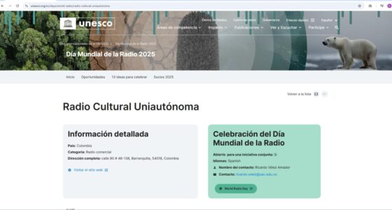Radio Cultural Uniautónoma se une al Día Mundial de la Radio 2025, impulsado por la UNESCO