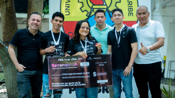 Estudiantes Uniautónoma  ganaron primer y tercer lugar en Hackhaton Barranqui-IA